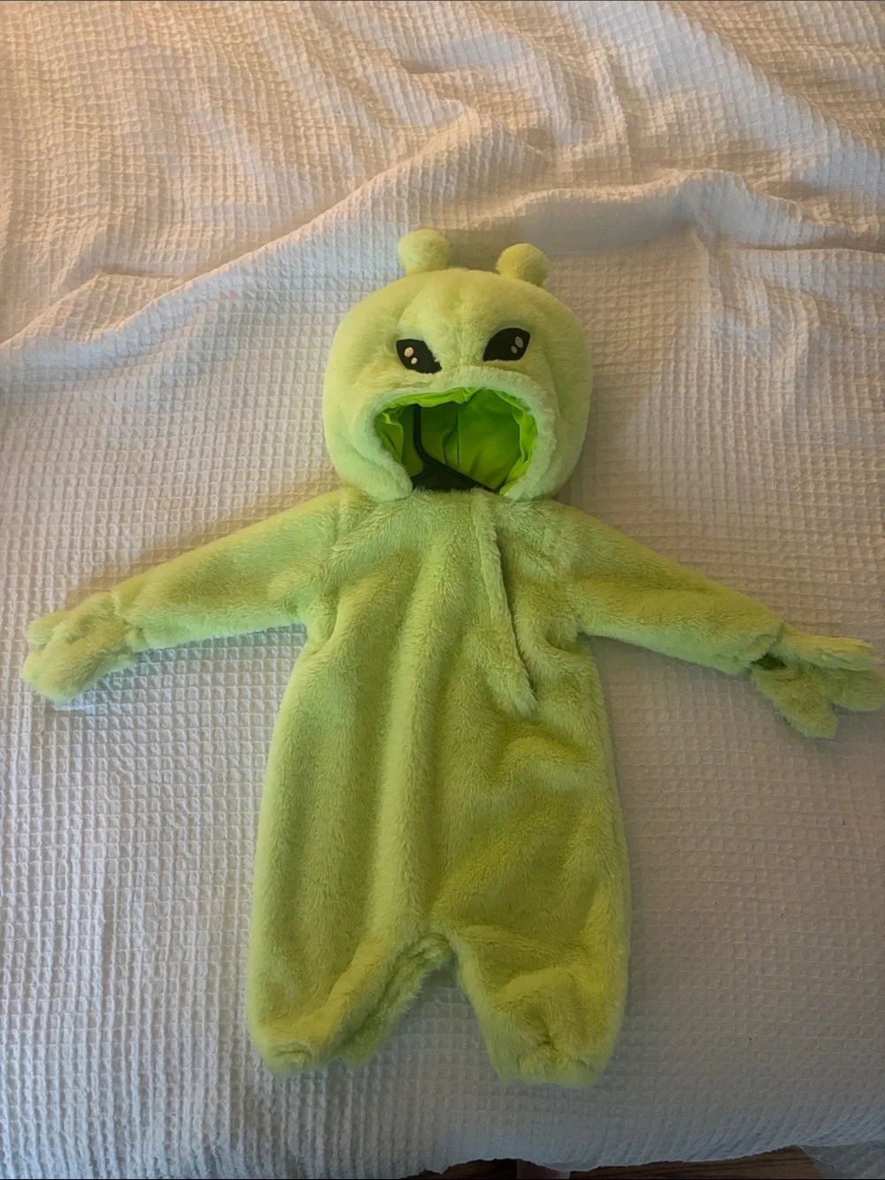 Pottery Barn Green Plush Alien One-Piece Baby Costume